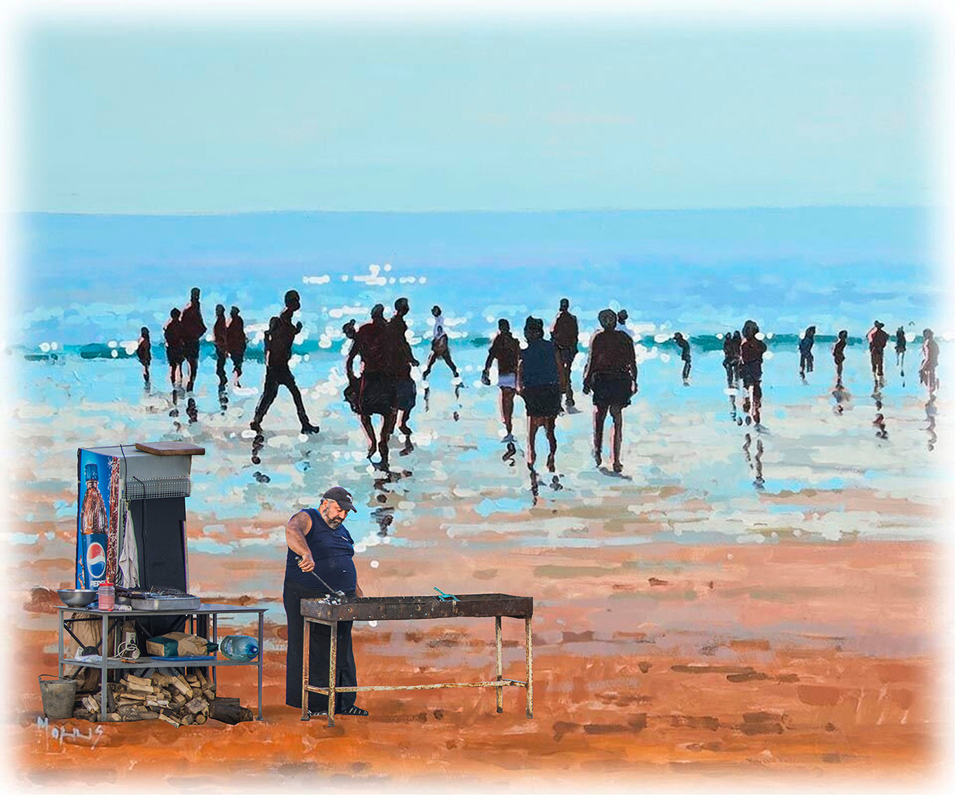 Летний пляж