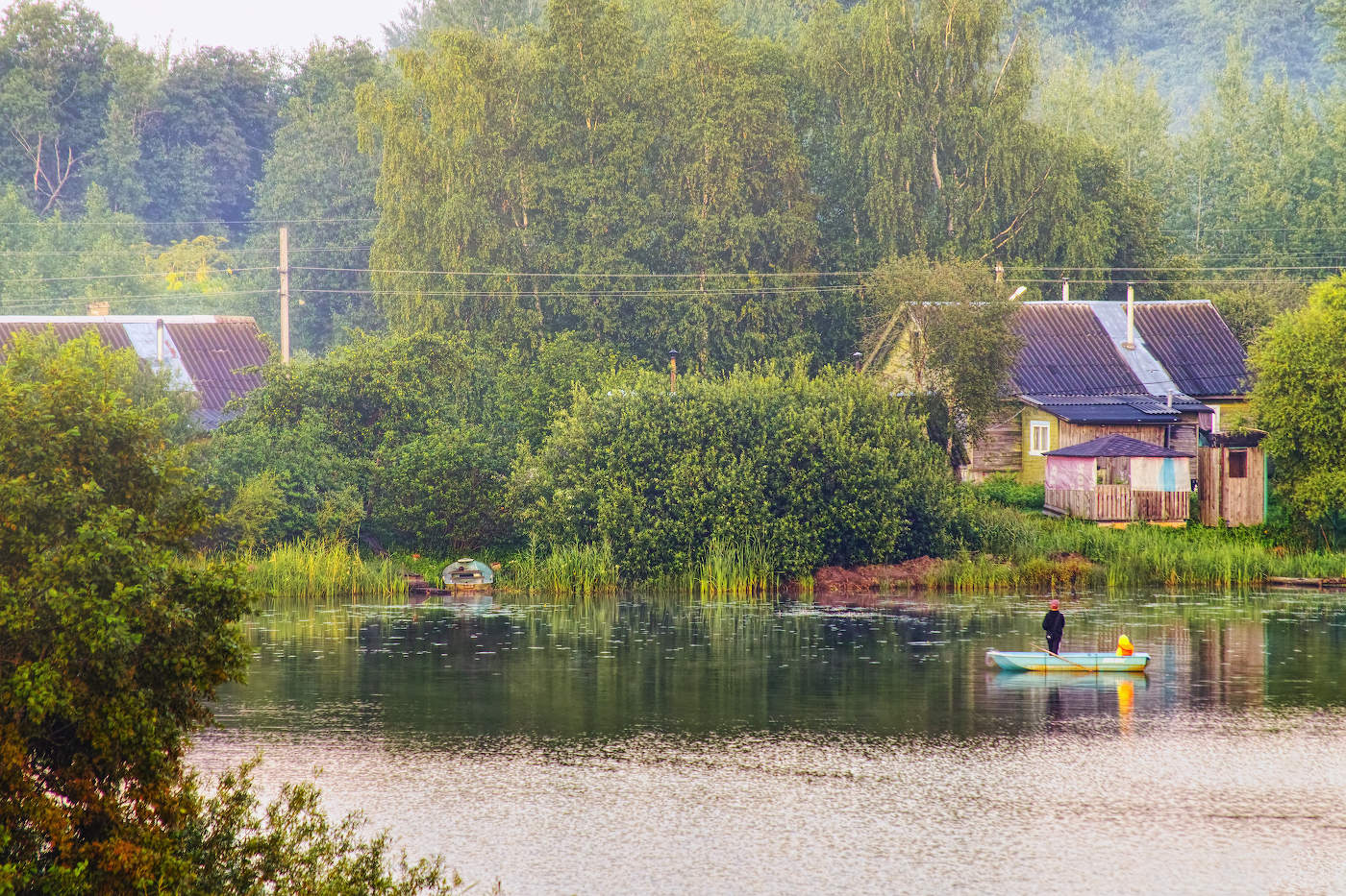 На вечерней рыбалке