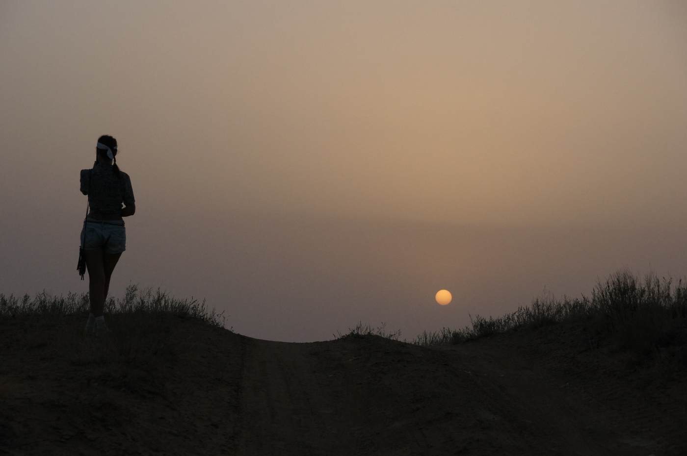 Закат на фоне пыльной бури