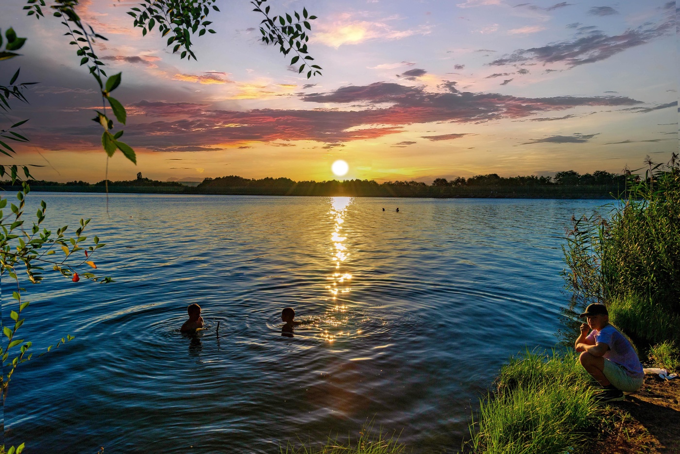 Вечернее купание.