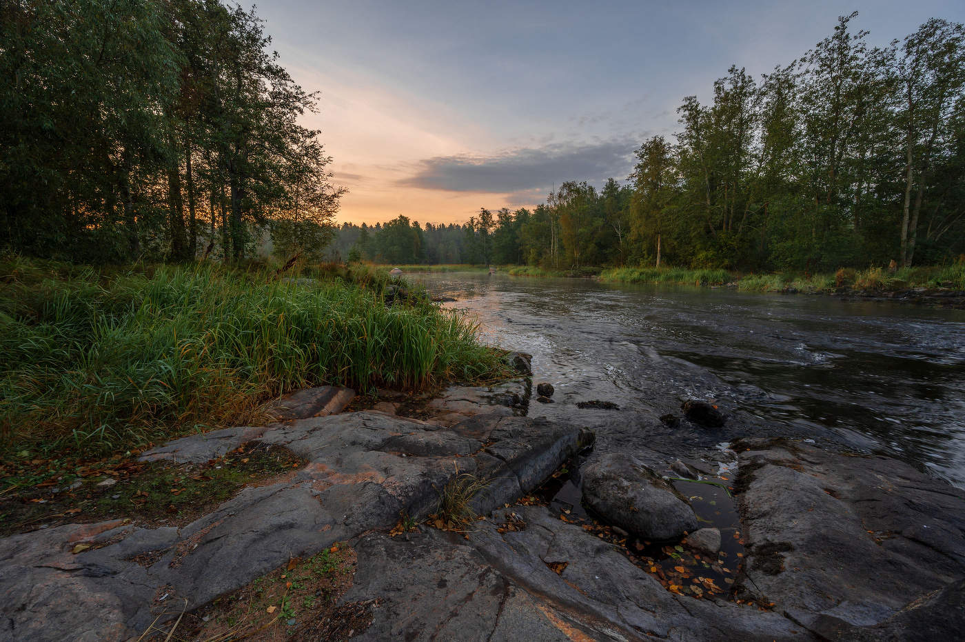 Рассвет на Вуоксе.