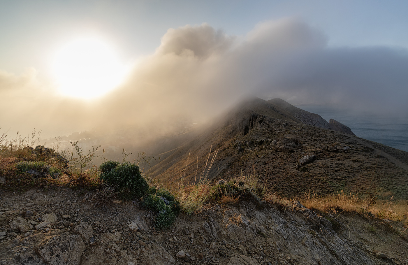 В облаках...