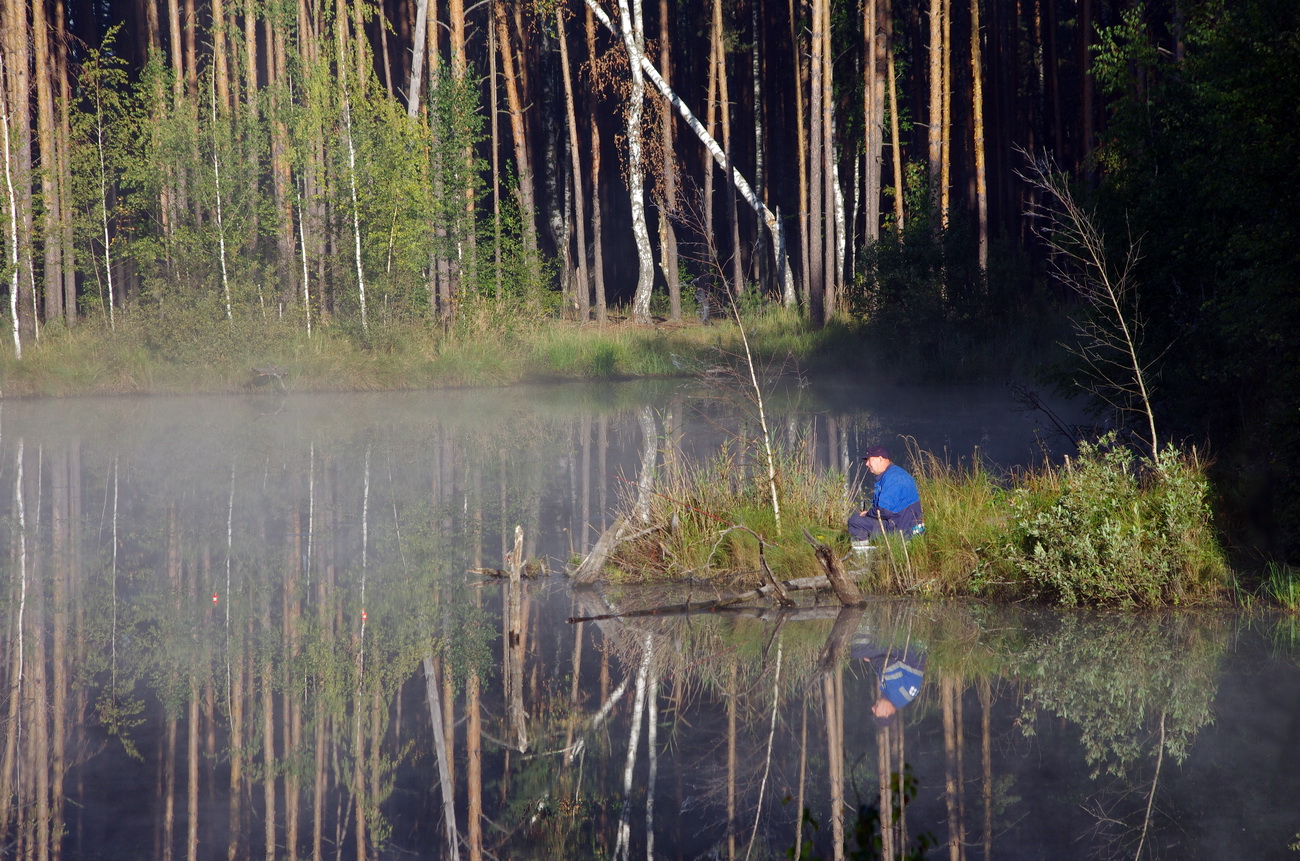 Рыбак на островке