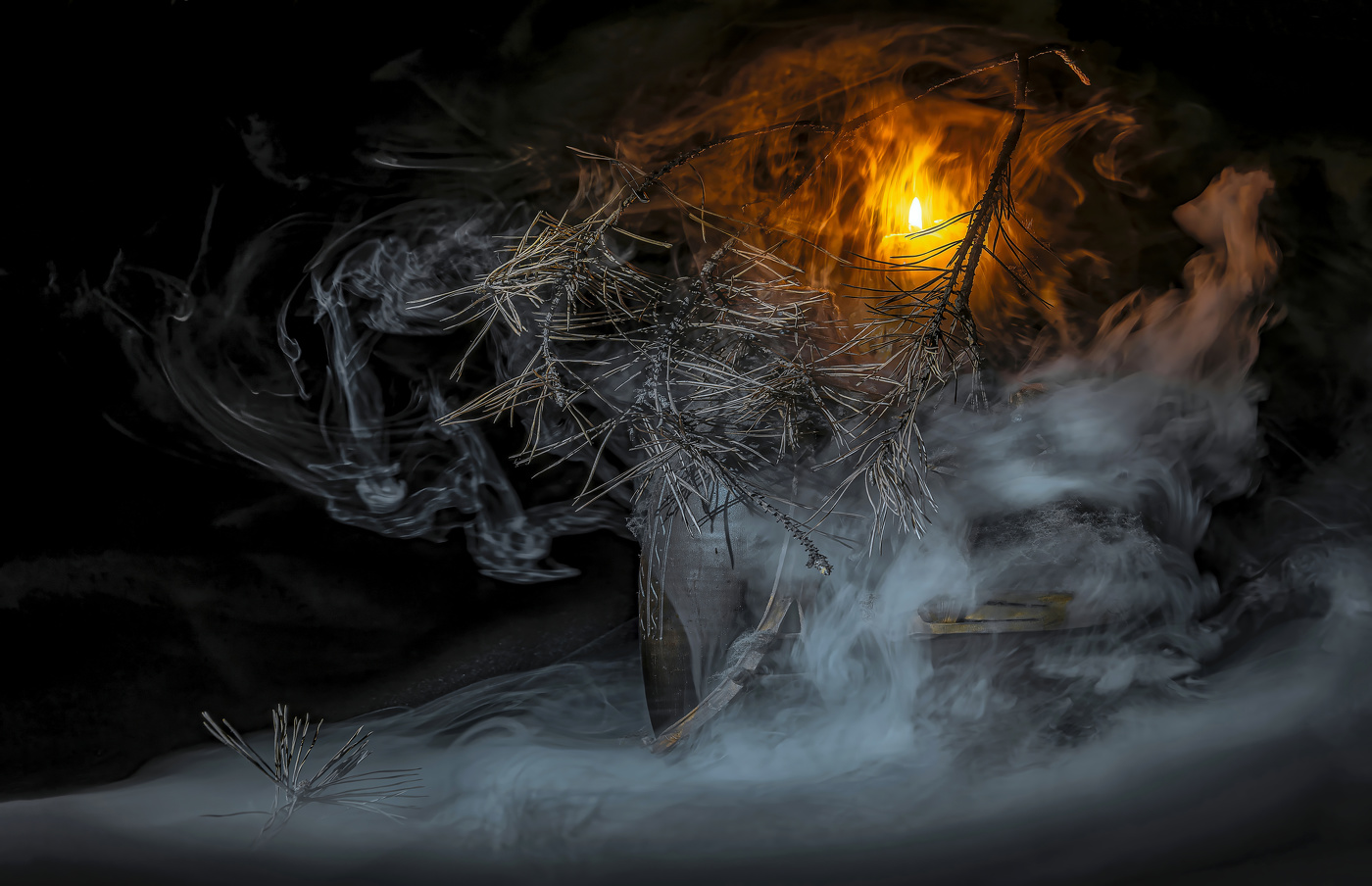 Дымная постановка.