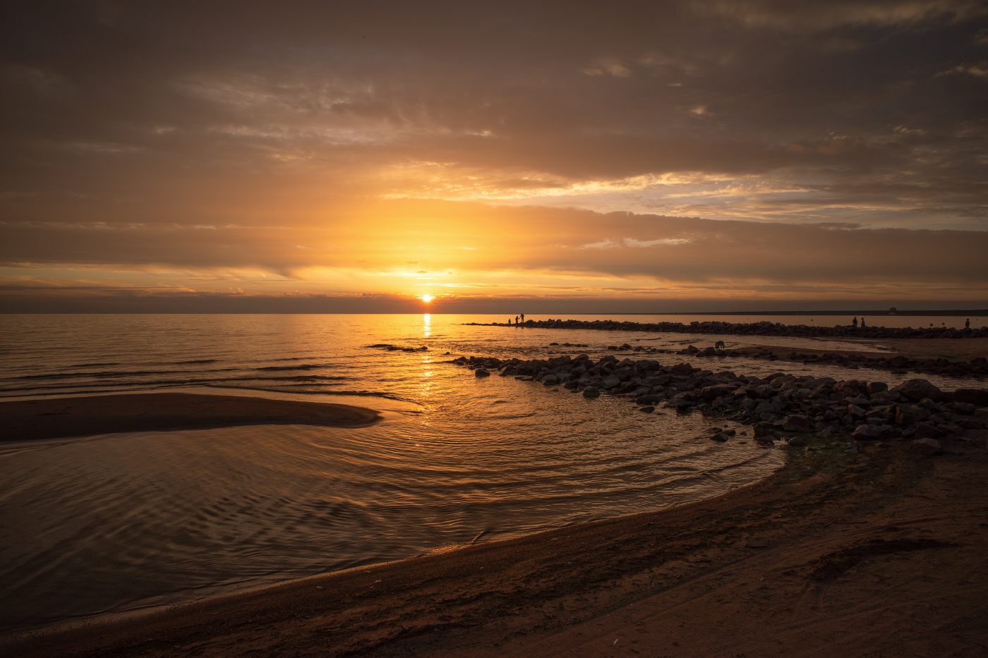 закат на Финском заливе