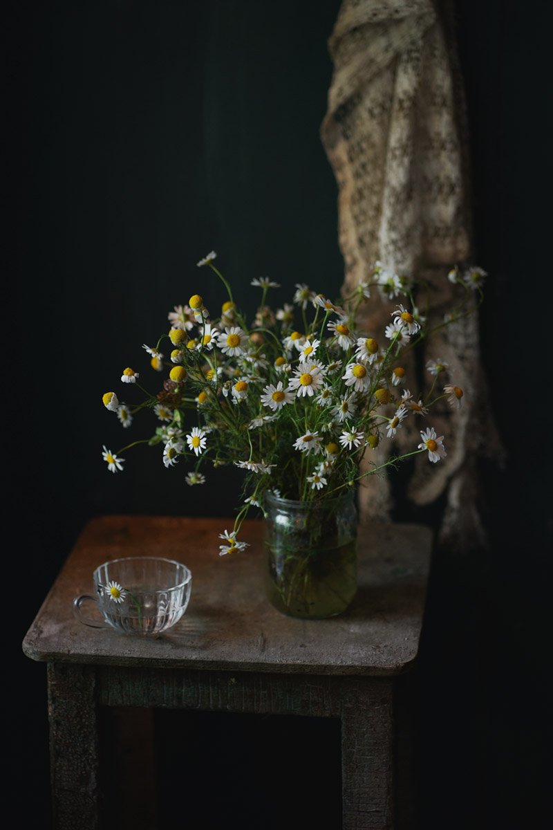 С ромашками...