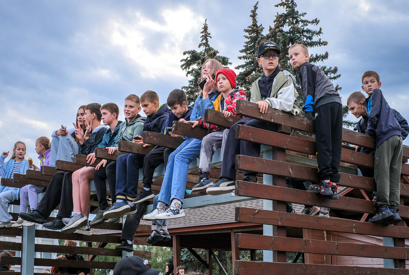 На городском мероприятии...