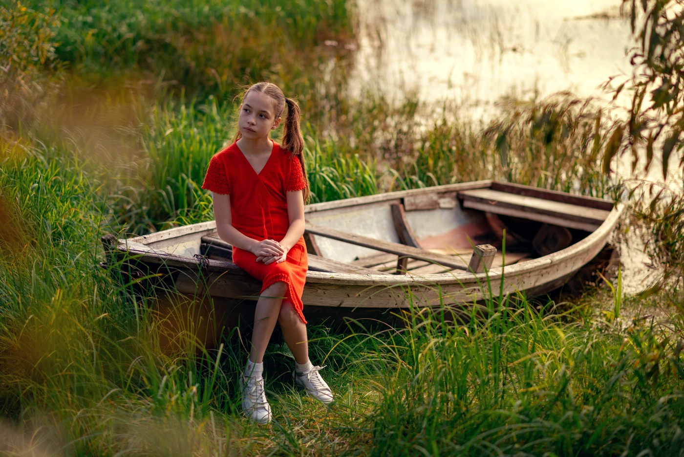 Лиза на лодке