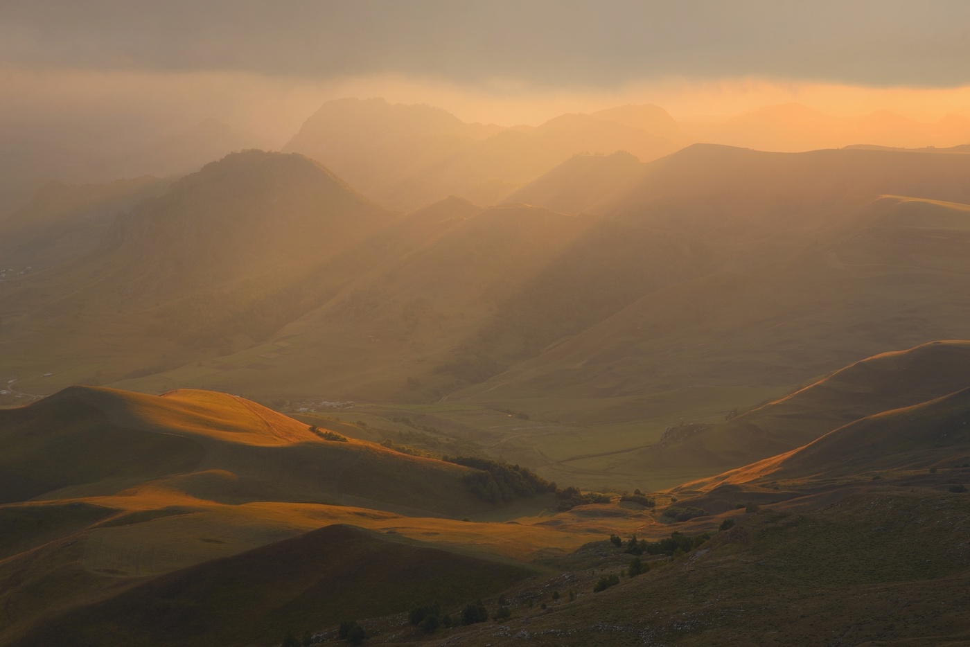 Закат в горах