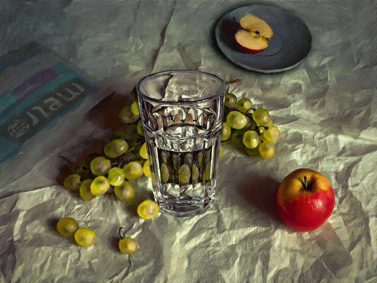 вода и виноград