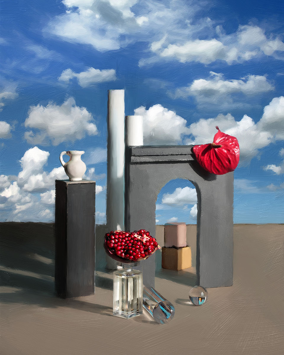 композиция с гранатом