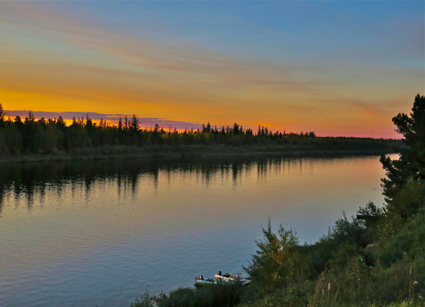 Зори вечерние на Елогуй-реке