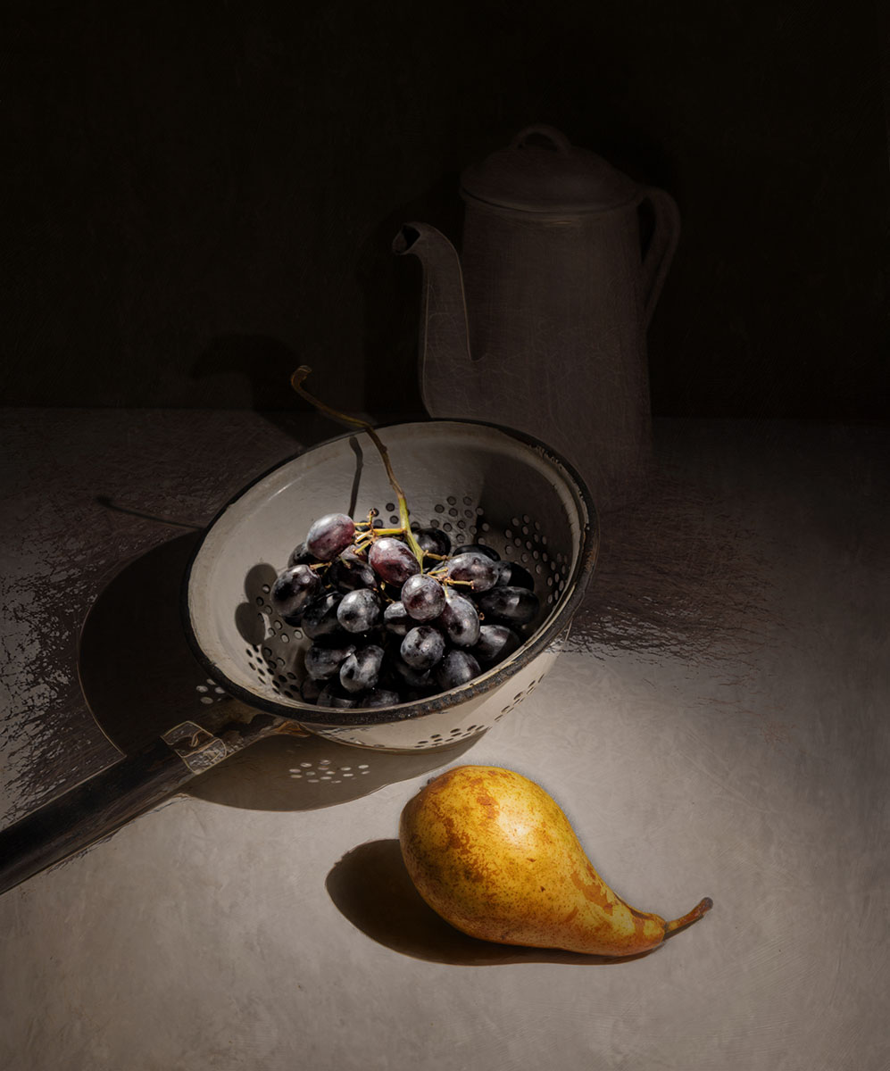 груша и дуршлаг