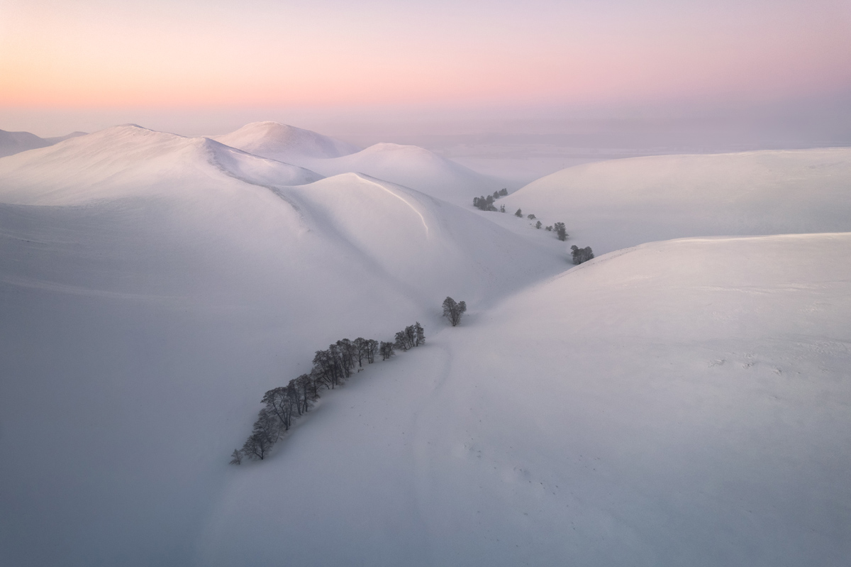 "Долгие горы зимой"