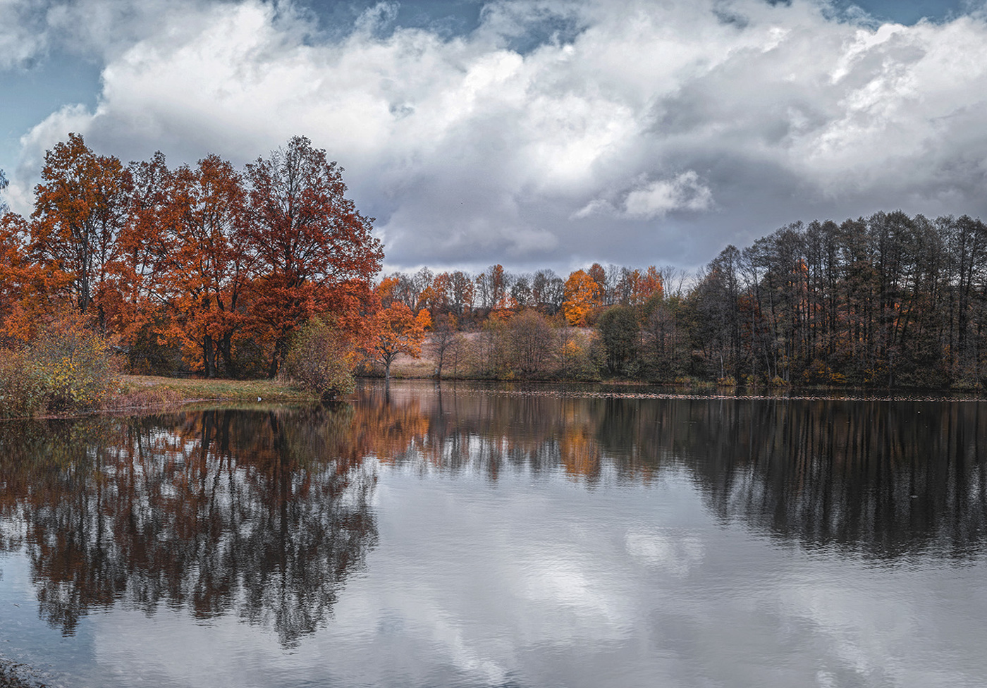 Хмурое утро.