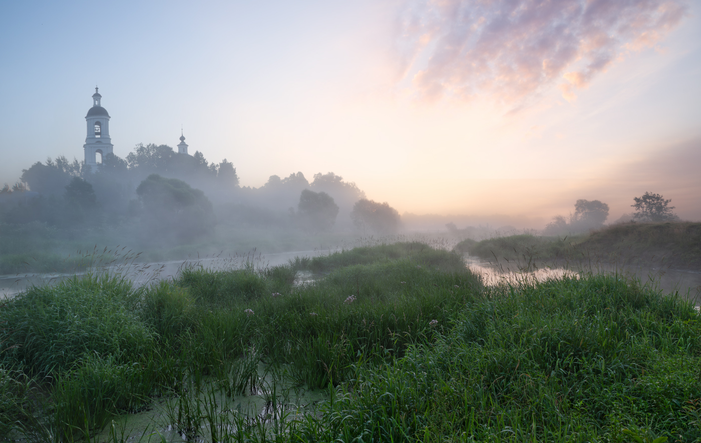 туманное утро в Филипповском