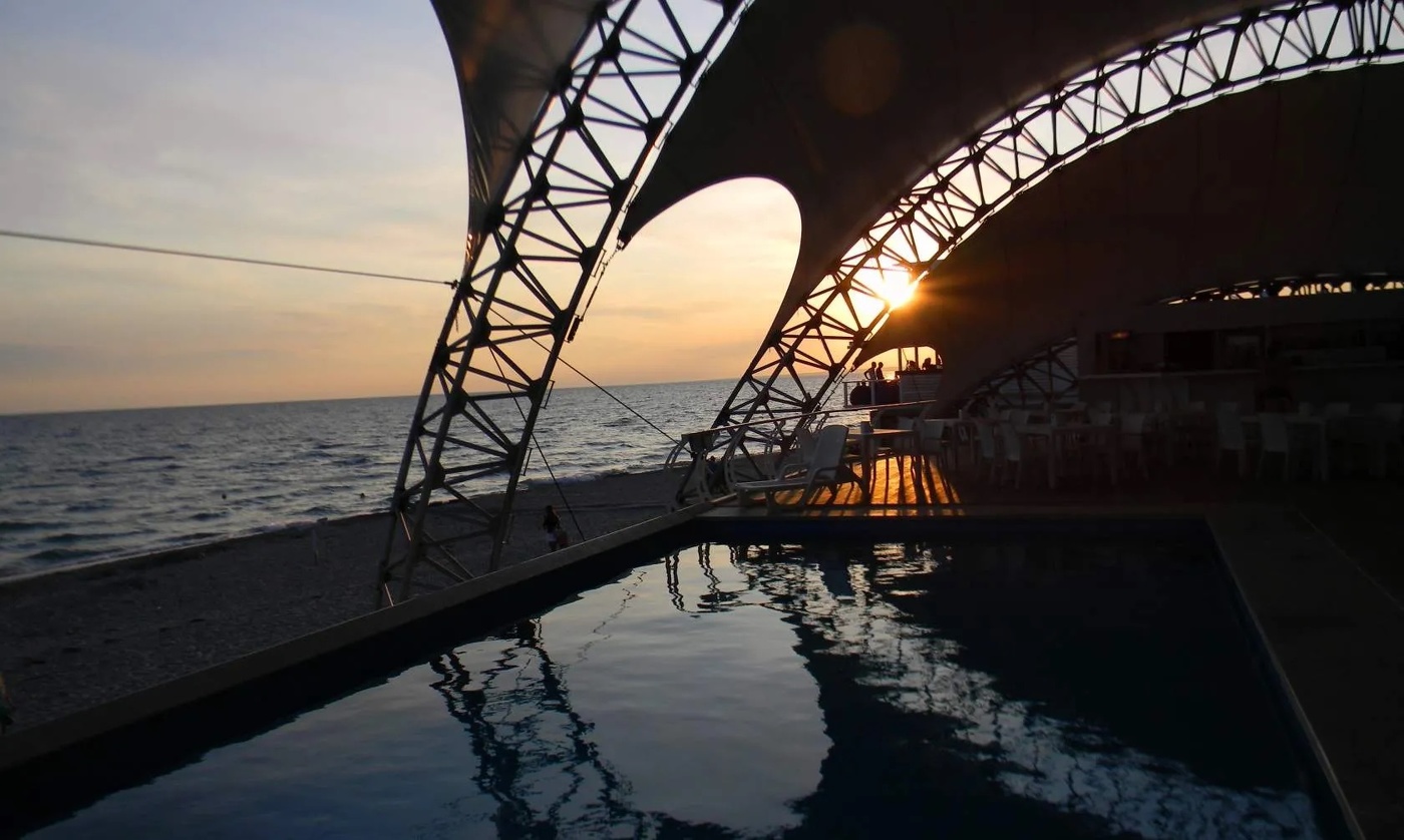 закат на море