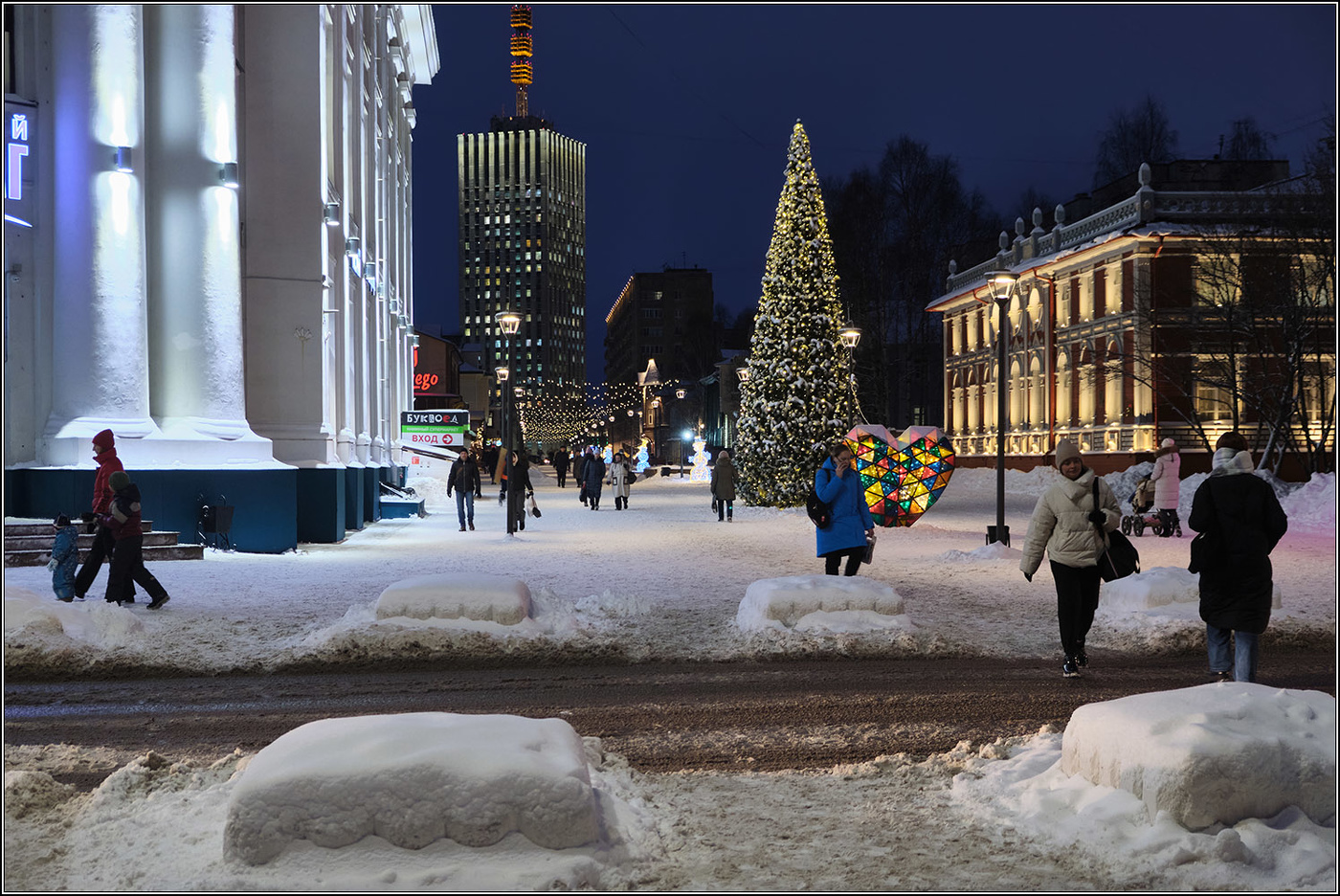 После снегопада.