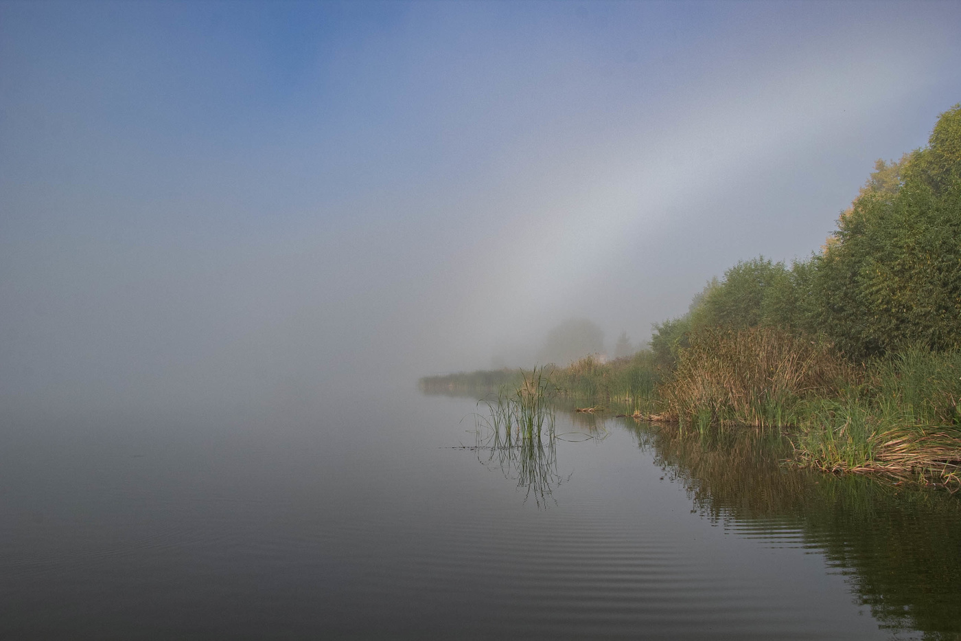 Осенне-туманное озеро