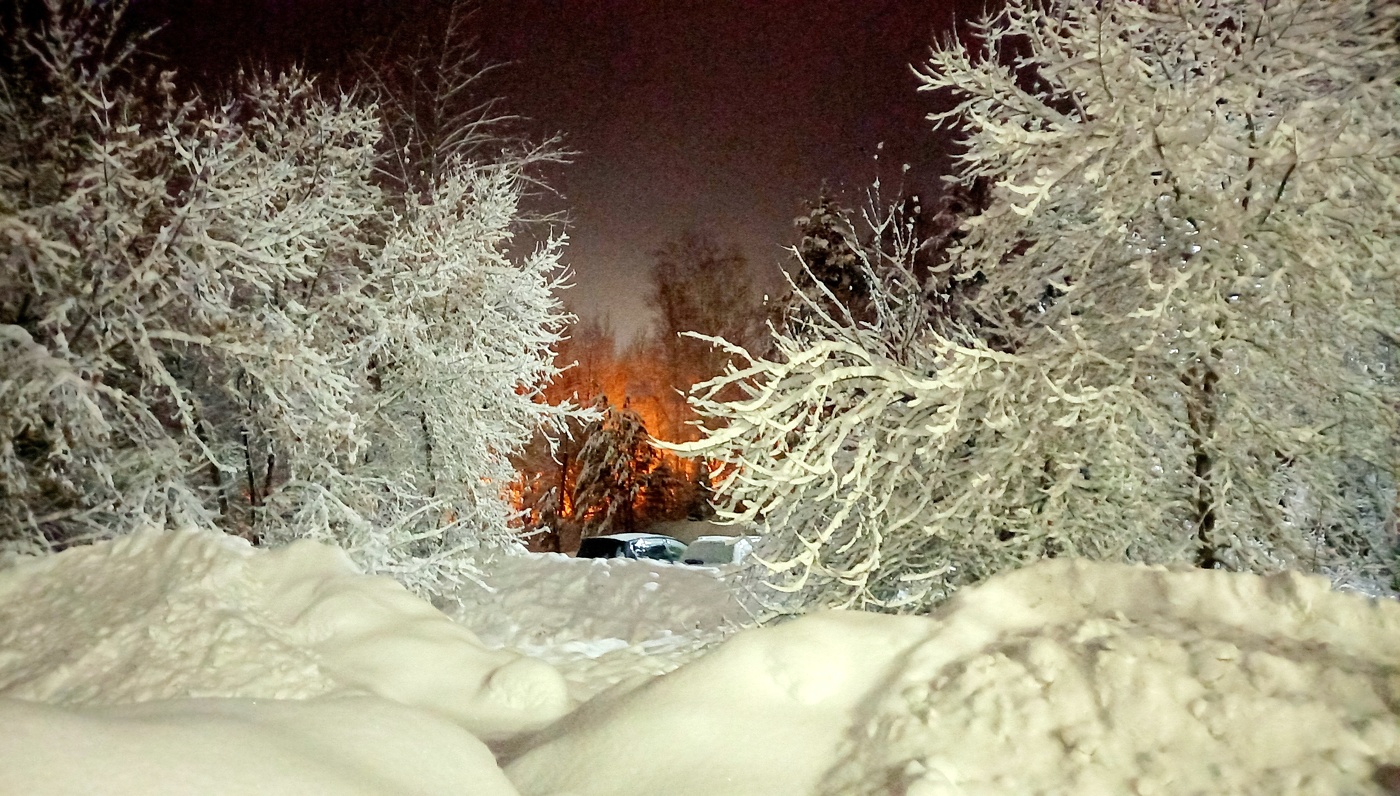 вечер после снегопада