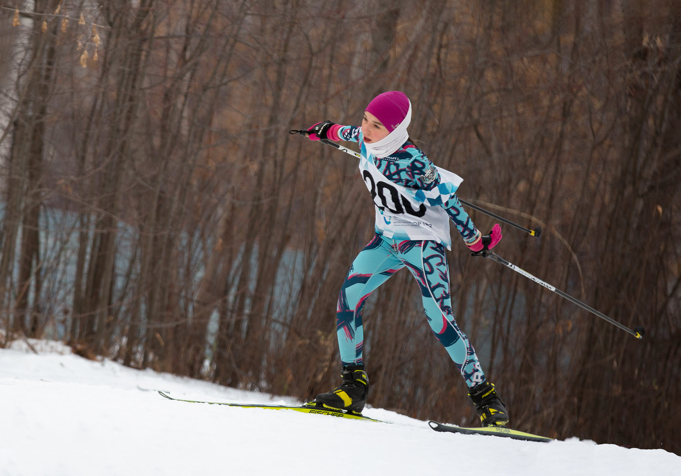 Полет на лыжах.