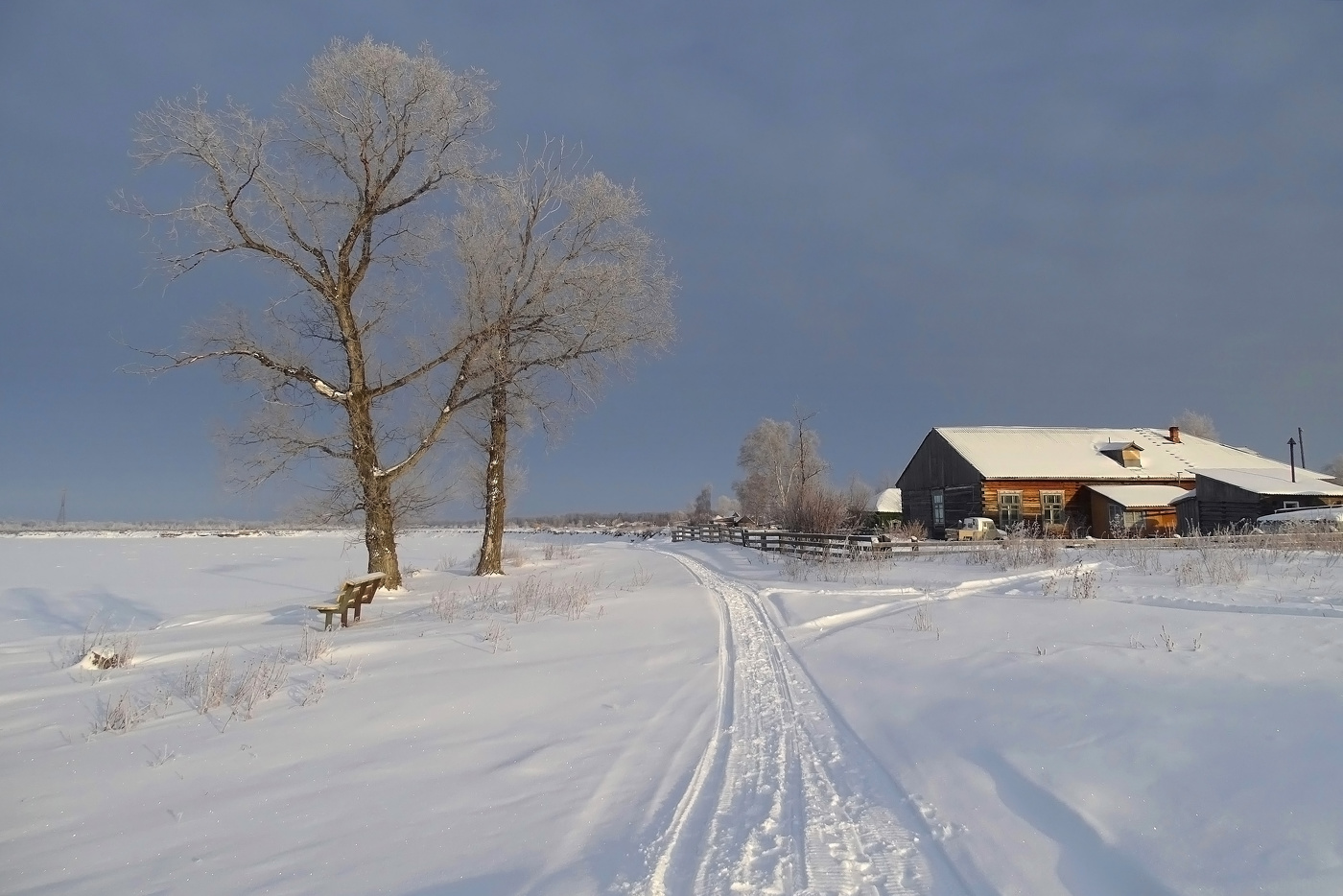 Сельская идиллия зимой...