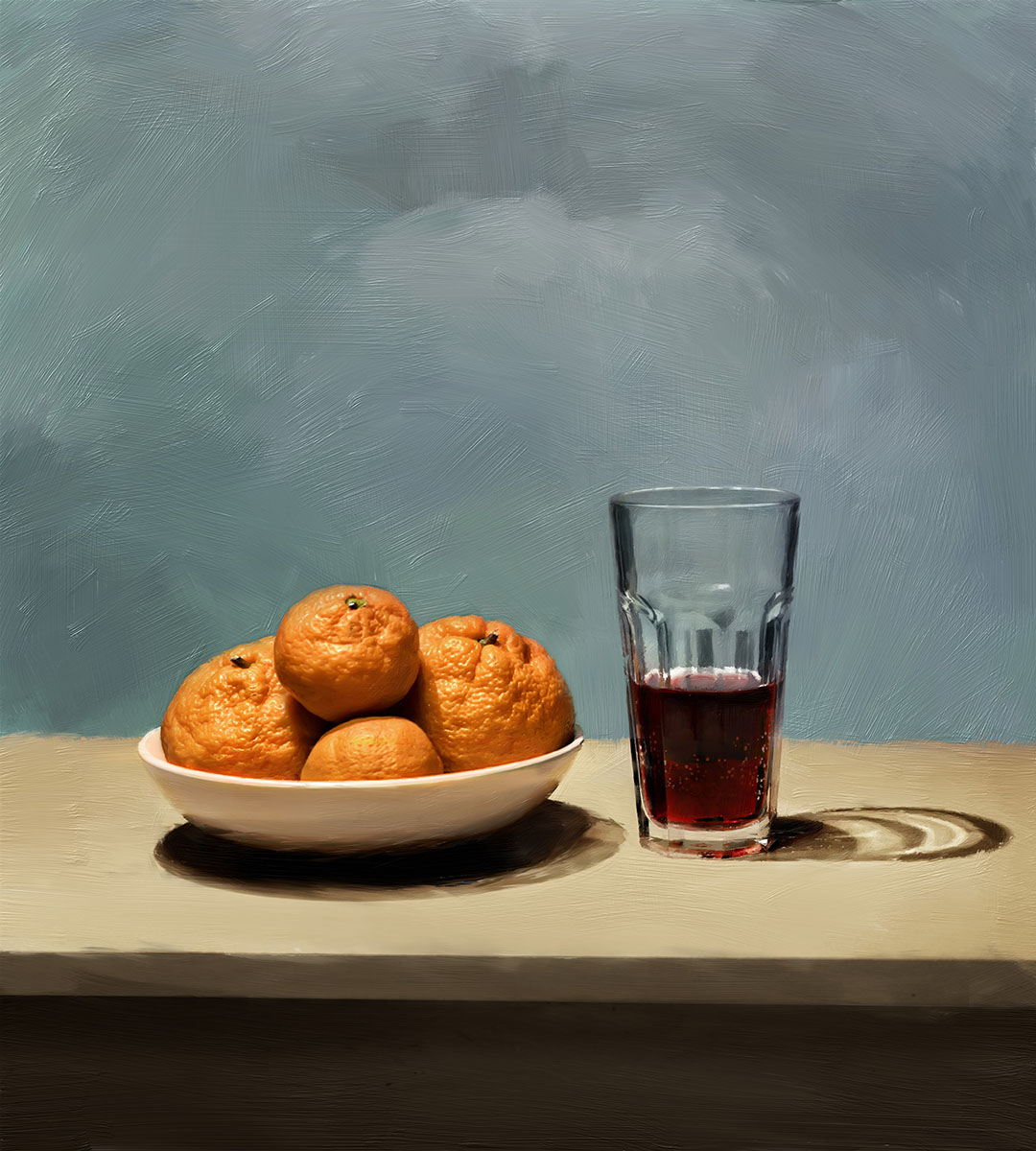 вино и мандарины