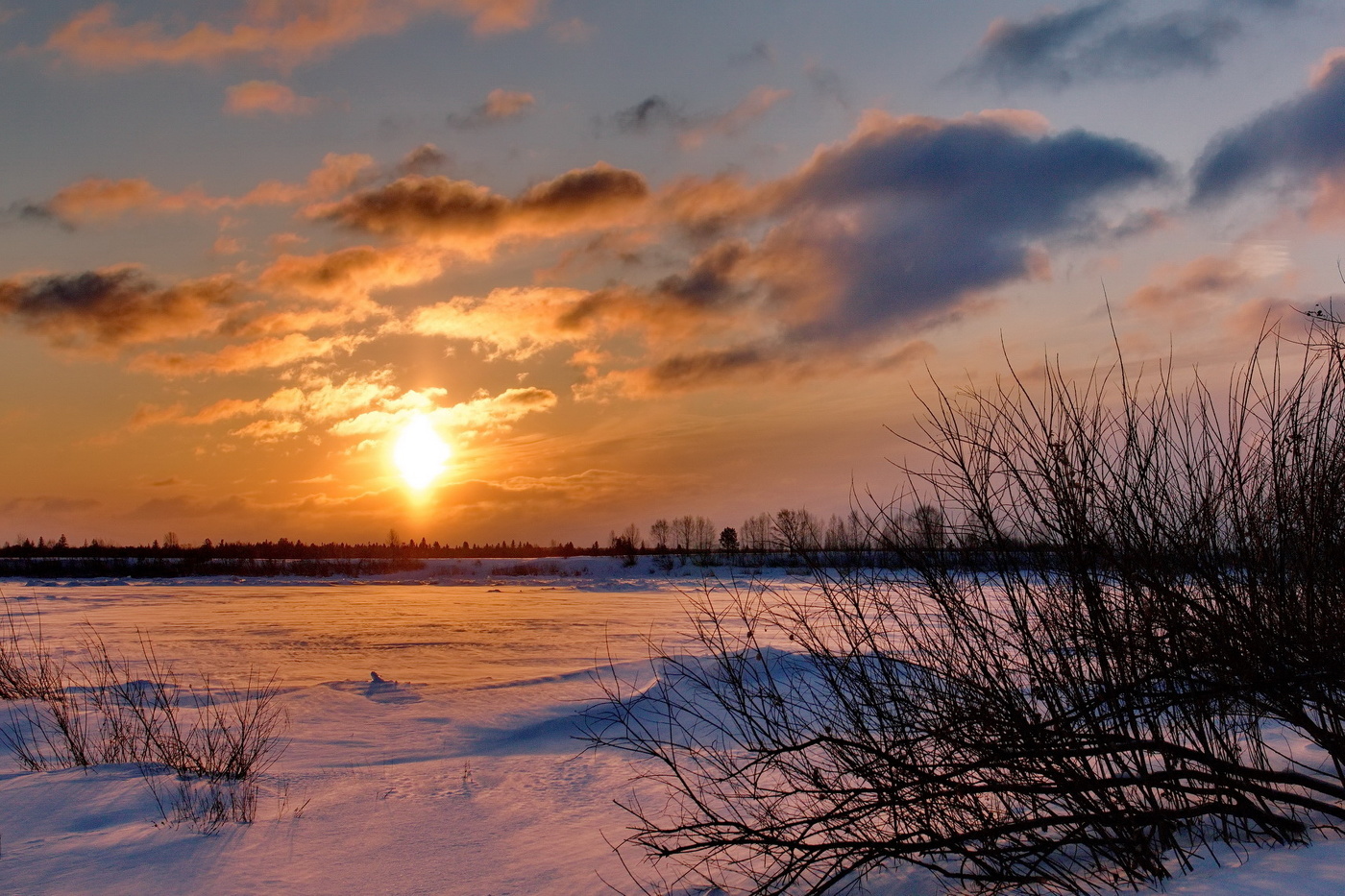 Закат над Томью.