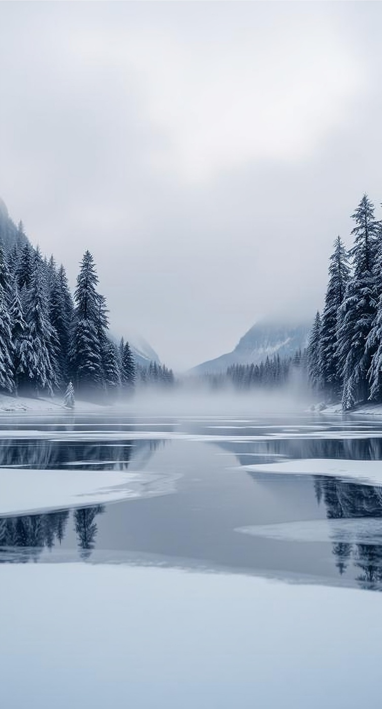 High-resolution winter landscape photos