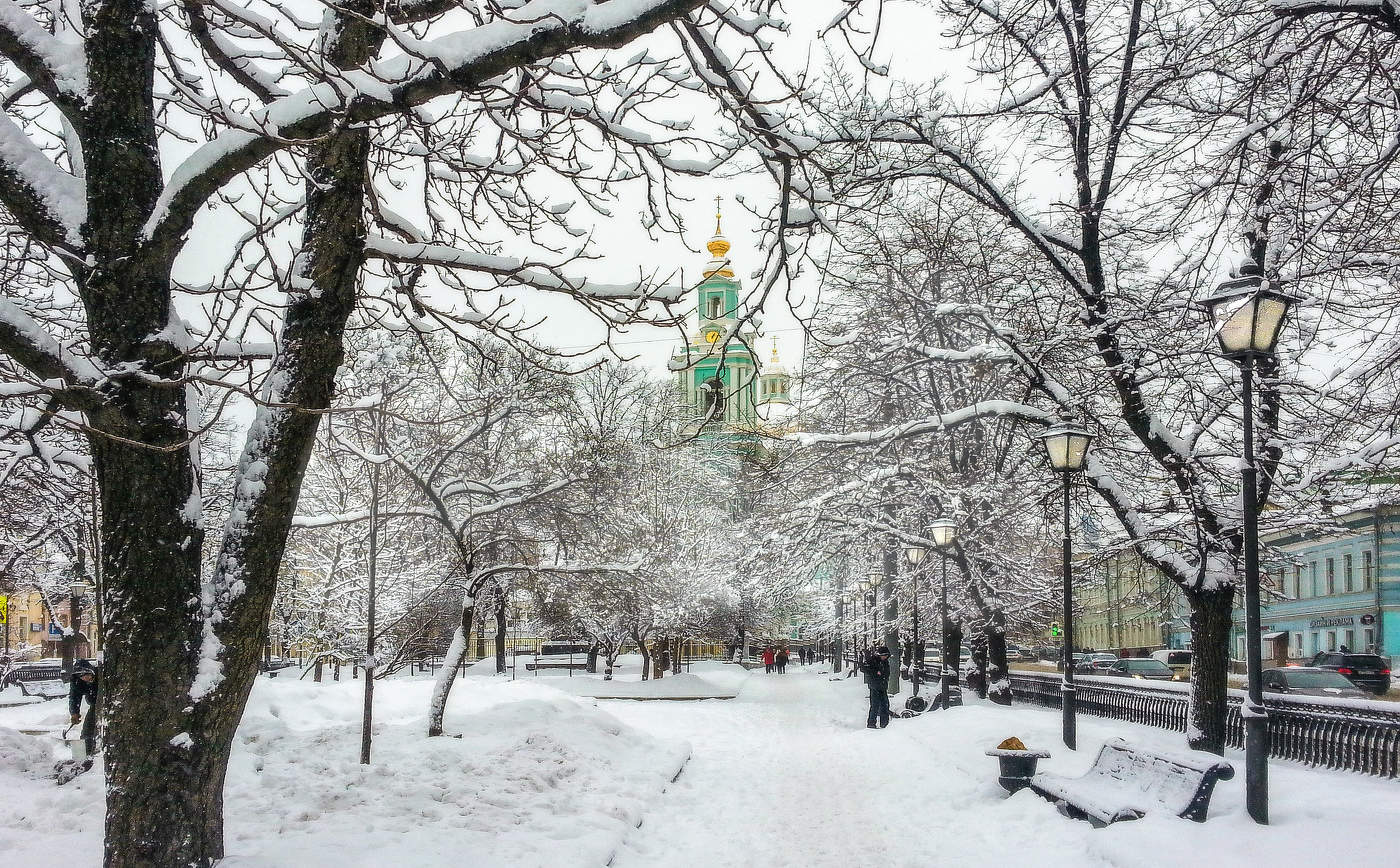 Зима в городе.