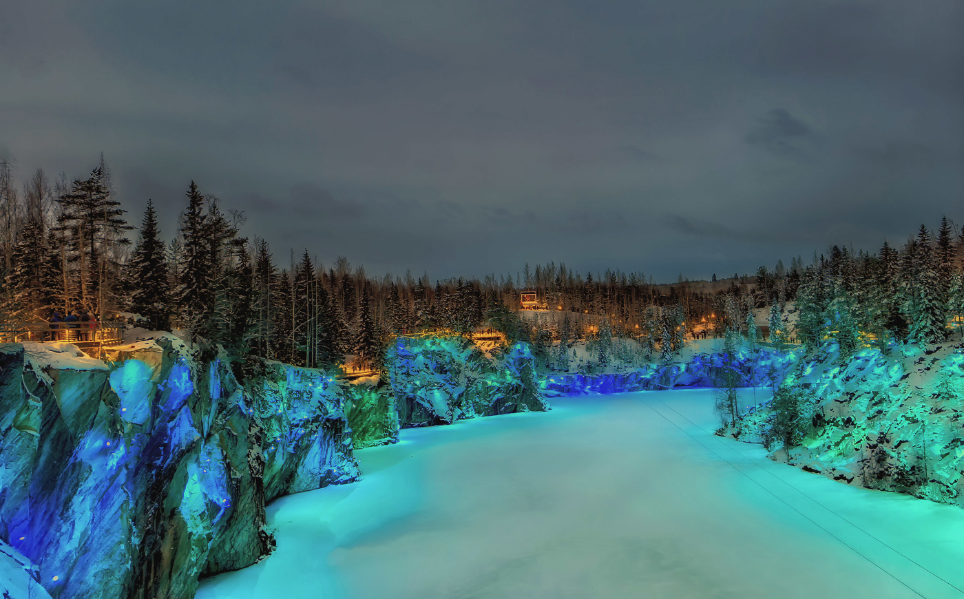 Зимняя сказка в Рускеала