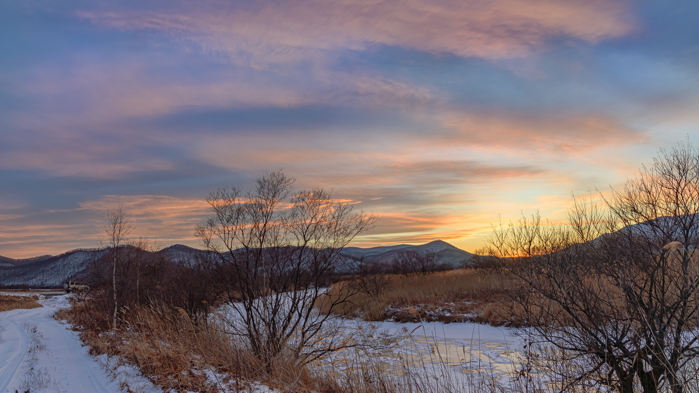 Зимний вечер в полях 2