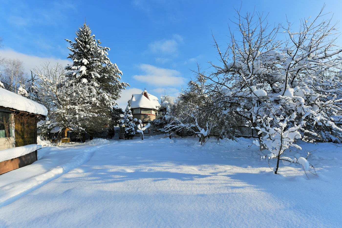 "Хорошо зимой на даче: солнце, неба синева..."
