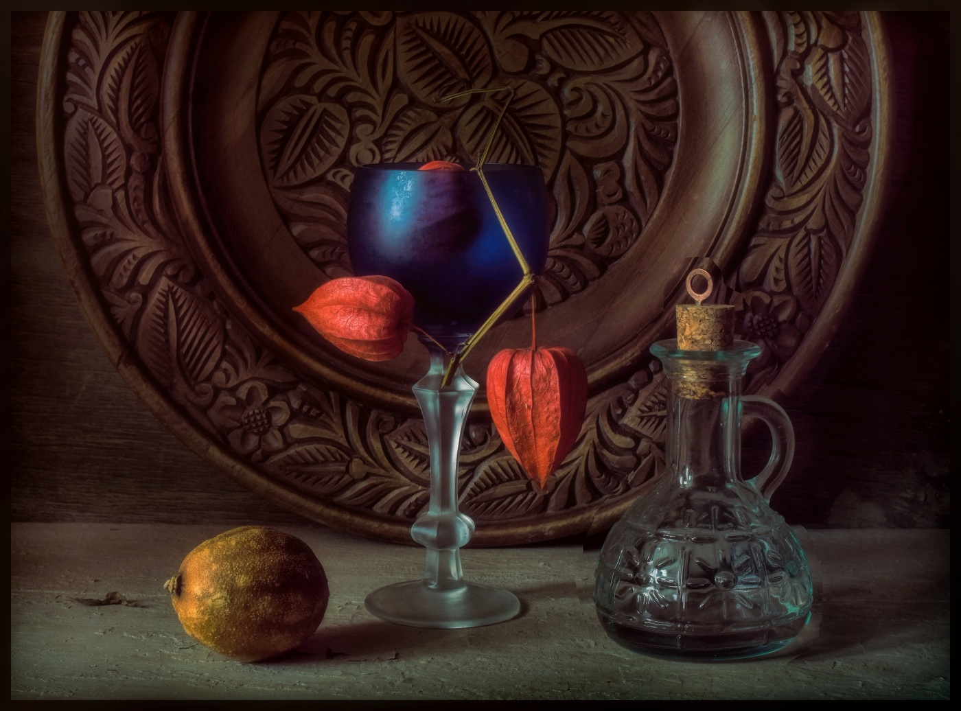 .... Этюд с физалисом .....