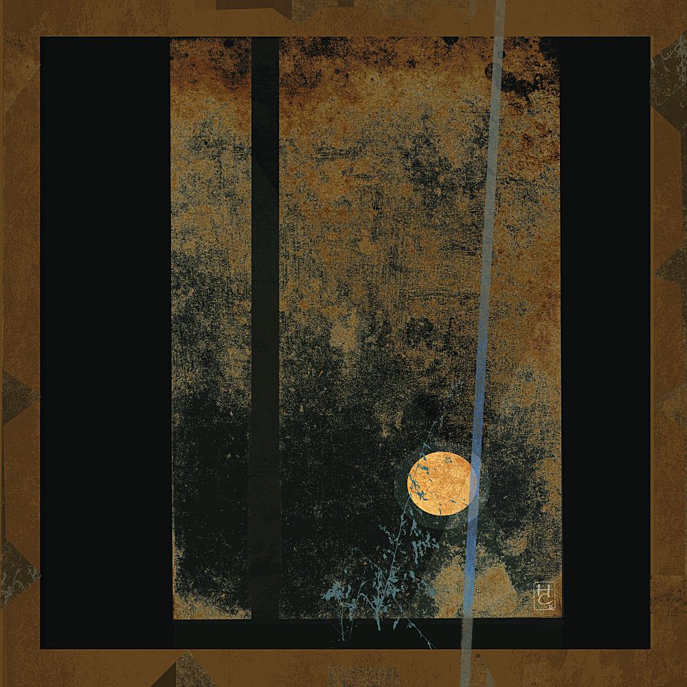 пейзаж ночной в рамке