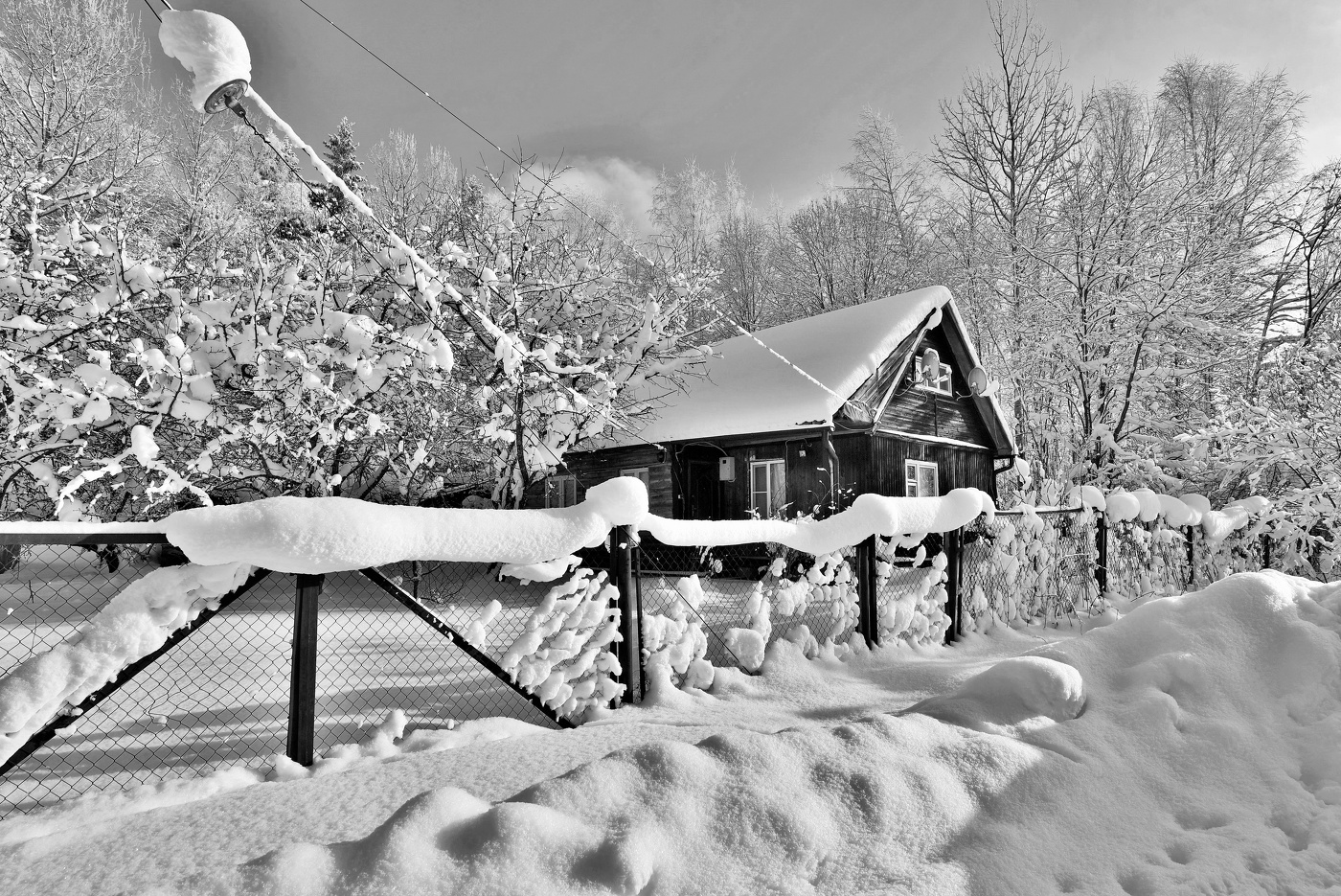 "Тишина. Никого в целом мире, лишь шаги под ногами скрипят..."