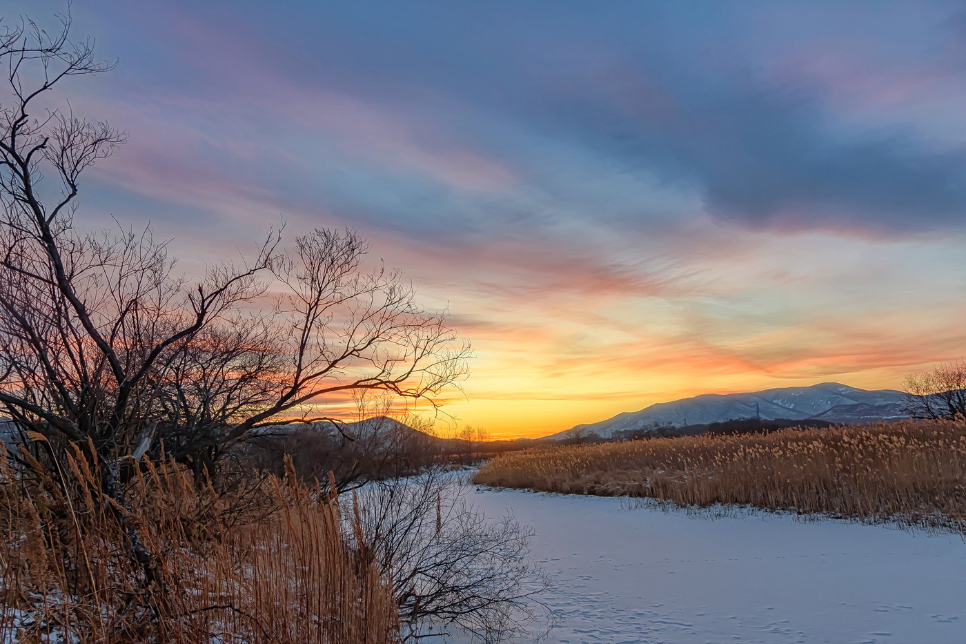 Зимний вечер в полях 2