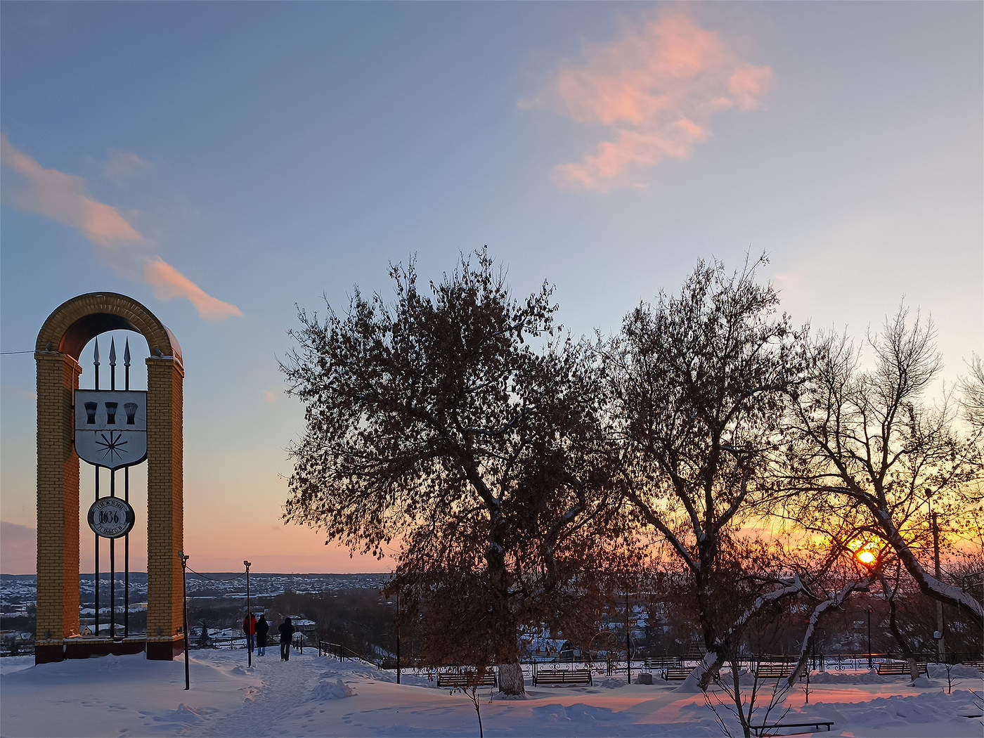 Январская нежность заката.