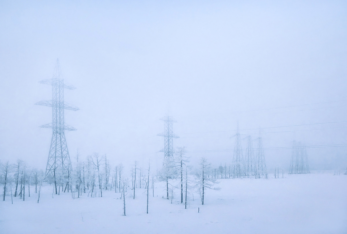 Туманная, морозная, холодная зима...