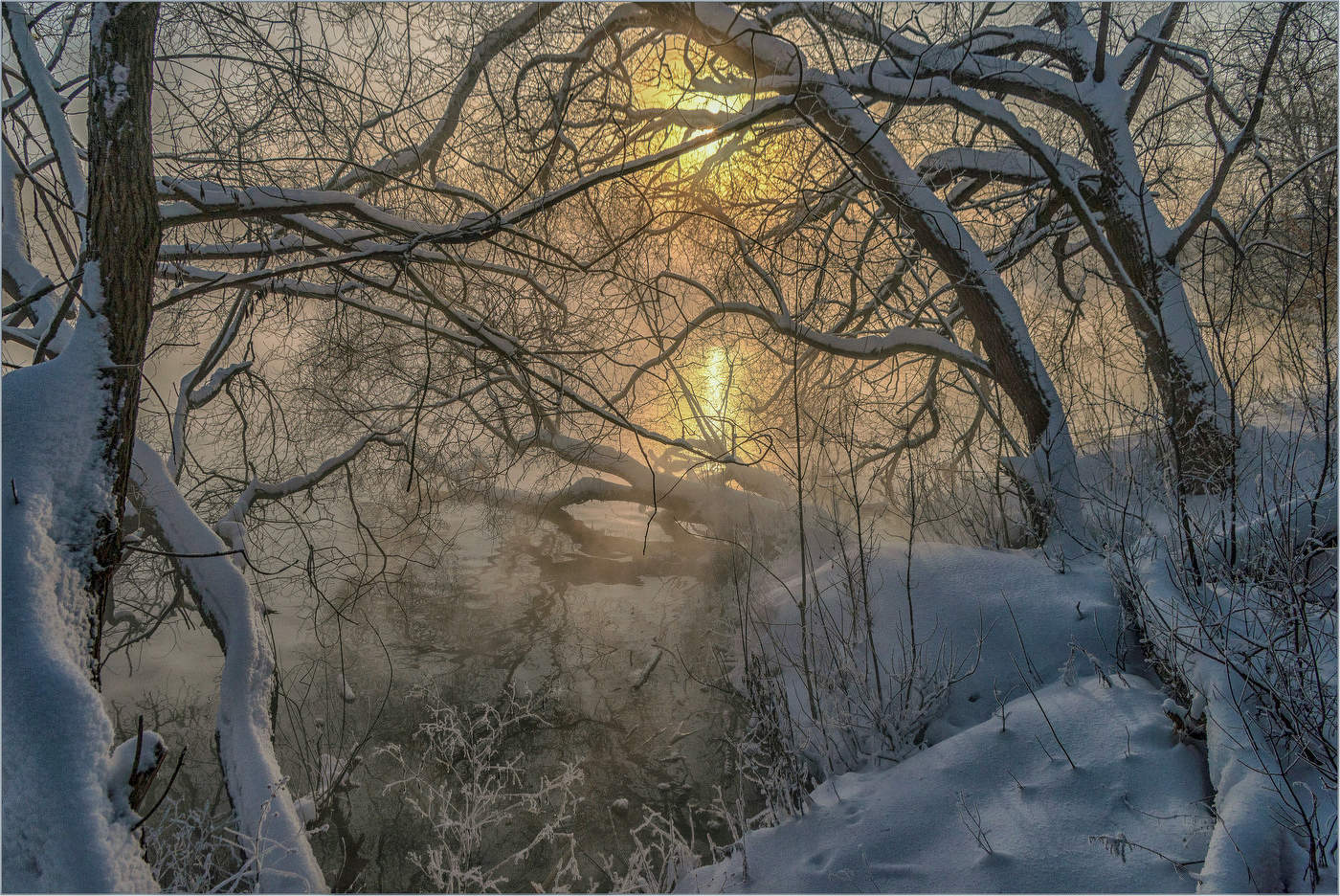 Морозный рассвет...