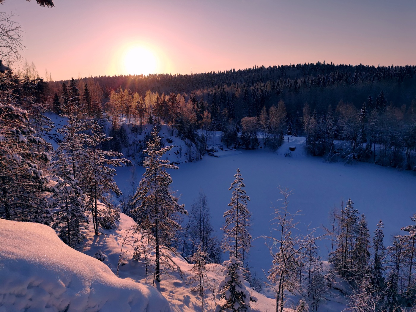 Рускеала. Закат