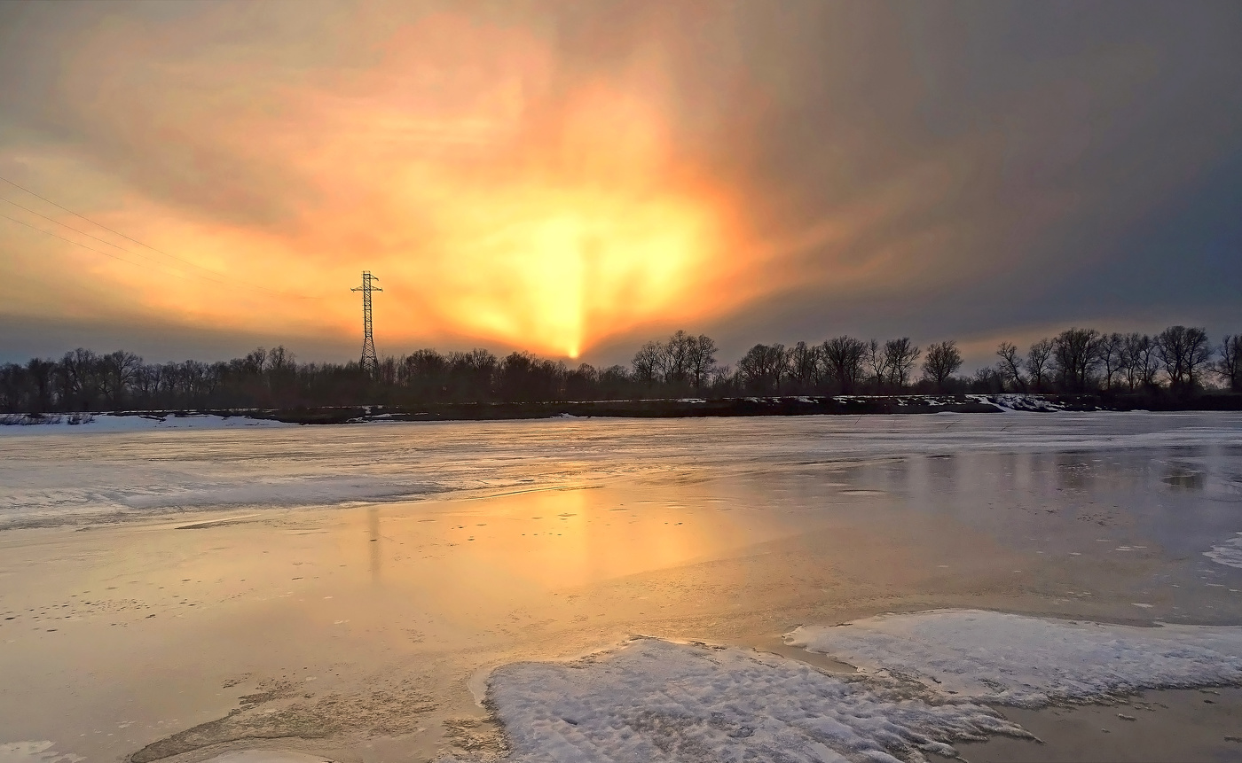 Fluss Sonnenuntergang