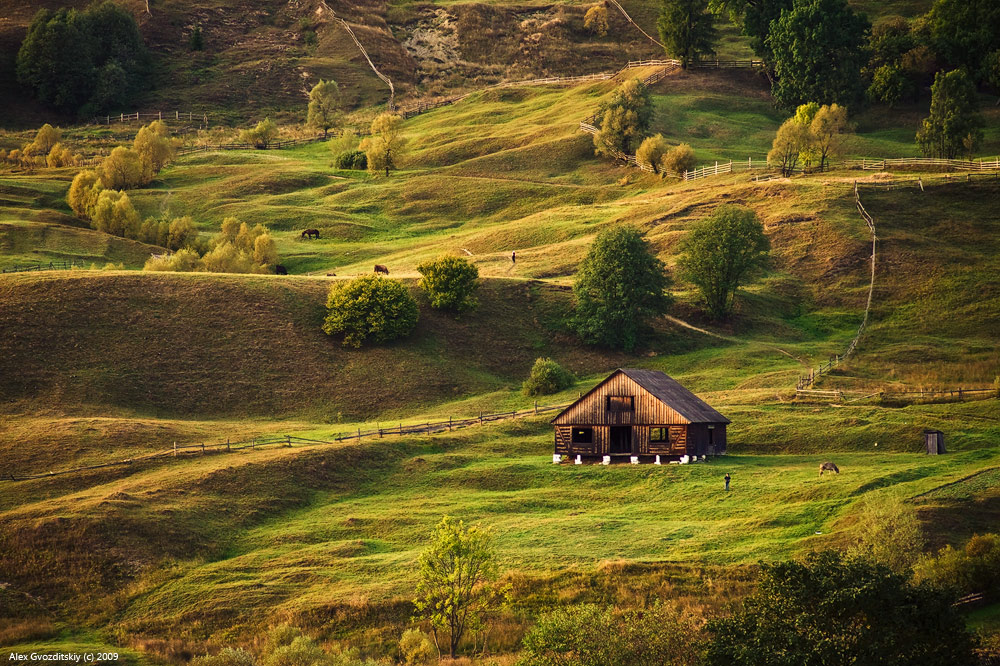 Последние лучи ласкают карпатские склоны