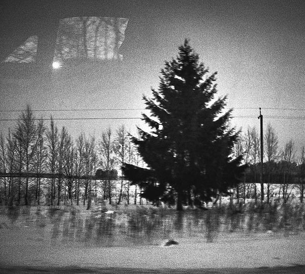 закат в дороге