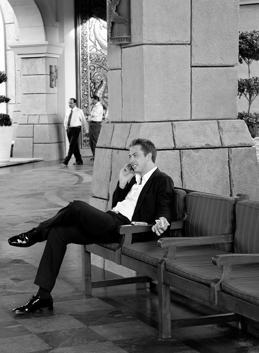 У входа в казино.