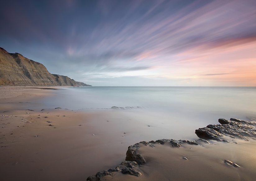 Running away in distance