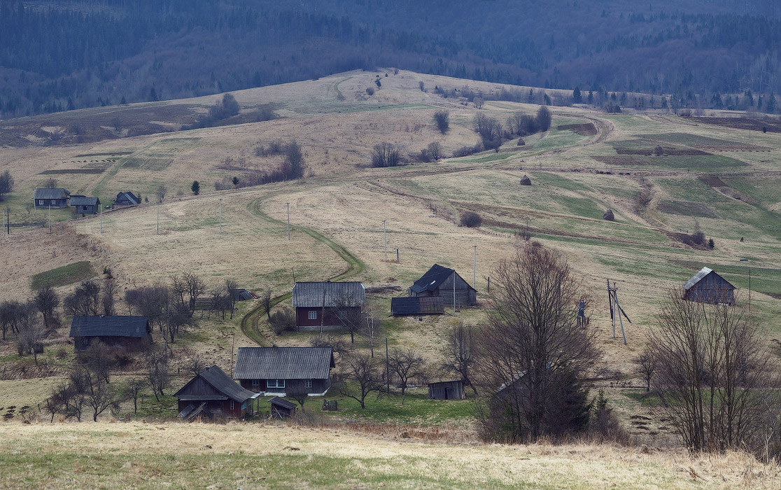 Пасмурные апрельские Карпаты