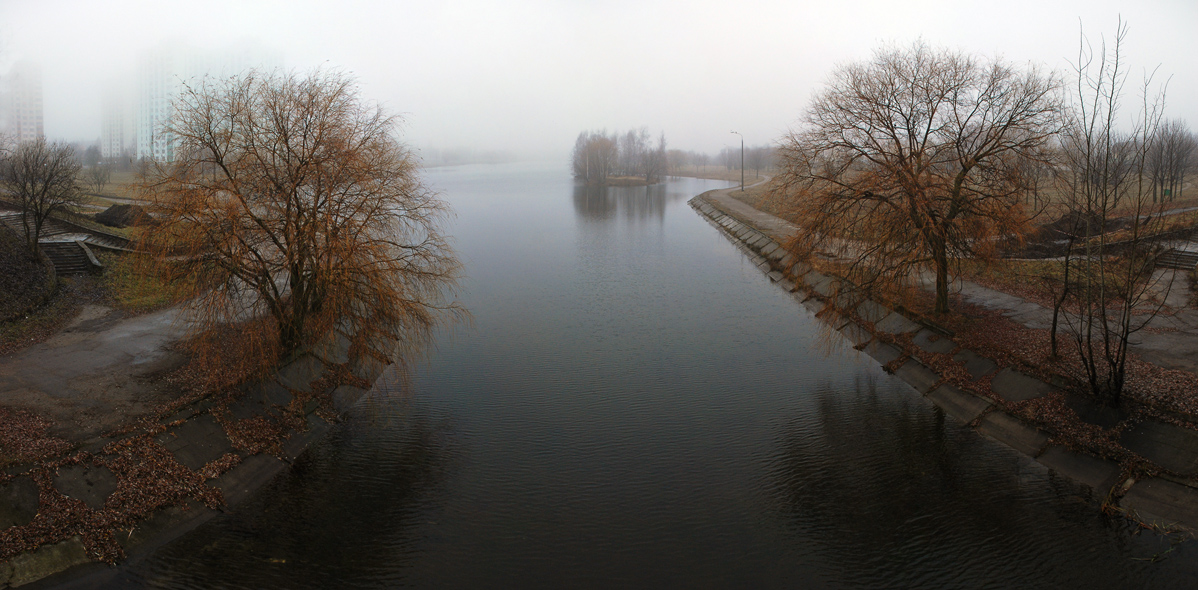 городская панорама поздней осени