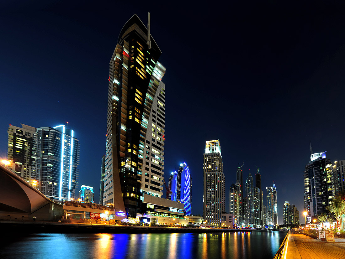 огни ночного города