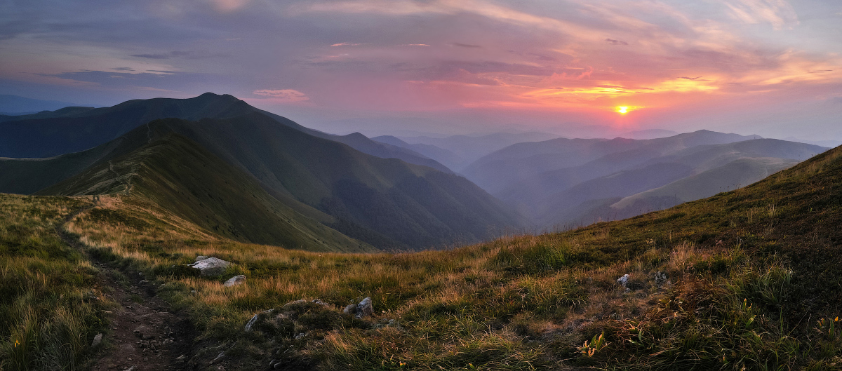 Закат над Боржавой...